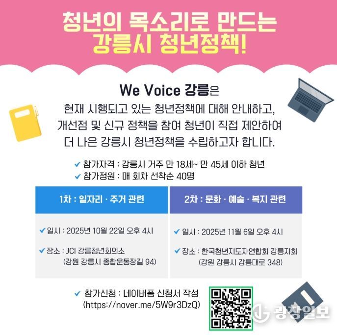 청년의 목소리로 만드는 강릉의 정책