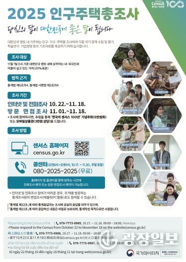 2025 인구주택총조사 홍보 안내문.