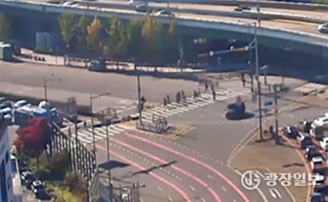 용산구 북한남삼거리 보행섬 설치 후