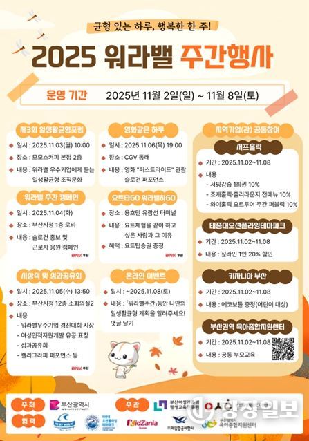 워라밸 행복도시 부산'을 만들기 위한 워라밸 주간