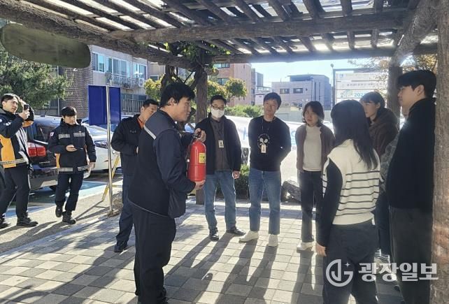 수원시 장안구 송죽동, 공공기관 합동 소방훈련 실시