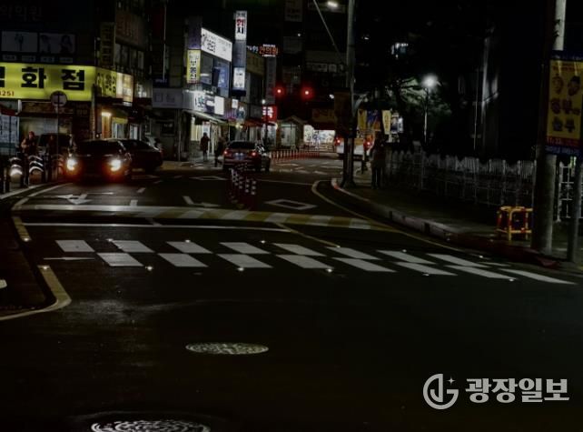 구리시 인창동, 아름마을 횡단보도 8개소에 발광 다이오드(LED) 바닥조명 설치 완료