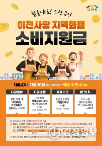 이천시, 경기이천사랑 지역화폐 ‘힘을 내요! 소상공인’ 이벤트 추진