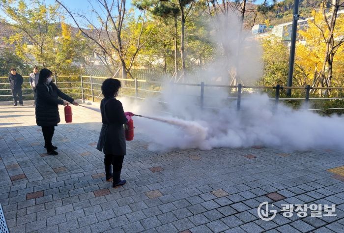양산혁신지원센터 합동 소방훈련