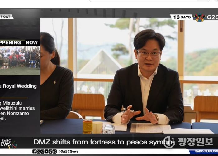 올해 11월 남아프리카공화국 SABC NEWS에 보도된 김병수 시장 인터뷰