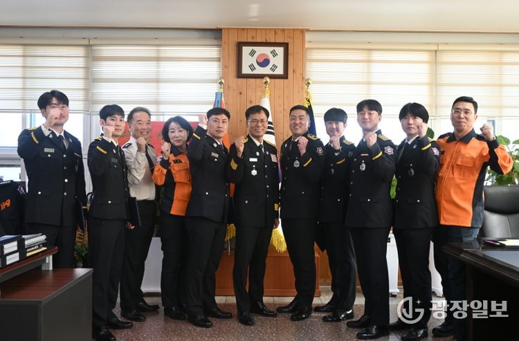 해남소방서, 소방공무원 승진자 임용장 수여식 가져