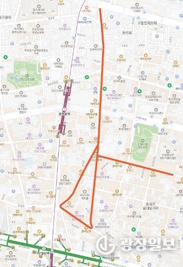 동성로 옥외광고물 등의 특정구역 지정