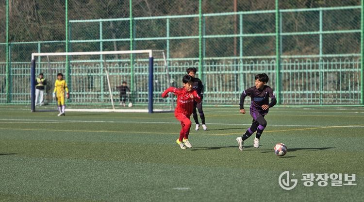 지난해 유소년 축구 스토브리그 경기 모습