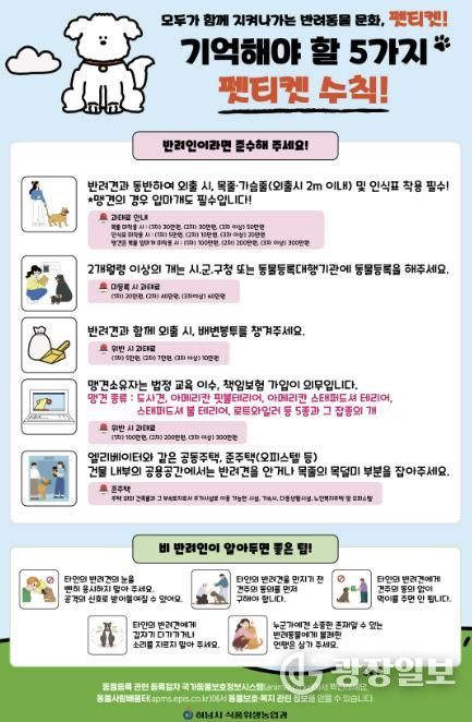 하남시, 동물보호센터 운영 내실화…'책임 있는 반려 문화' 선도