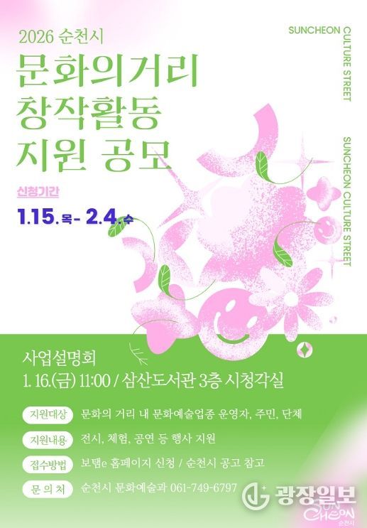 , 문화의 거리 예술창작 활성화 나선다