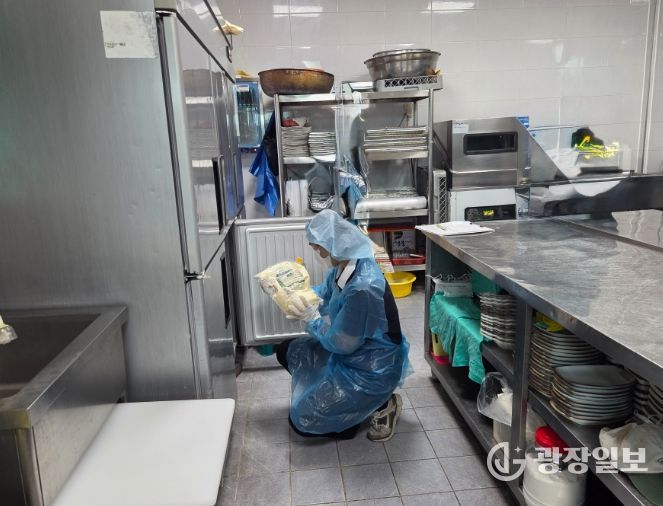 관내 음식점 점검 사진