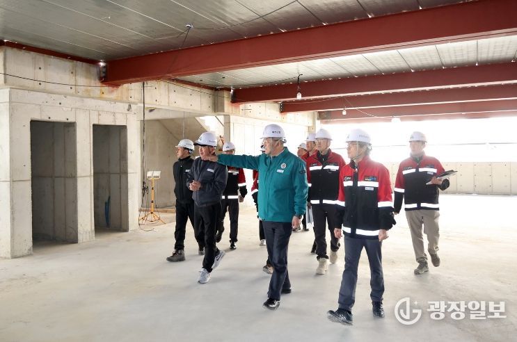 예천군, 신도시 주차타워 건립 현장 점검실시