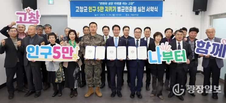 고창군 모양회(지역기관사회단체장 모임), 인구 5만지키기 범군민 운동