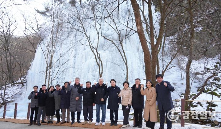 춘천구곡폭포 빙벽 현장 방문