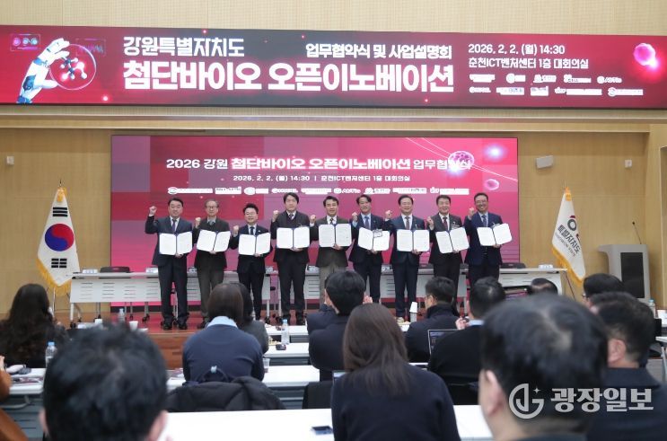 강원 첨단바이오 오픈이노베이션 업무협약식