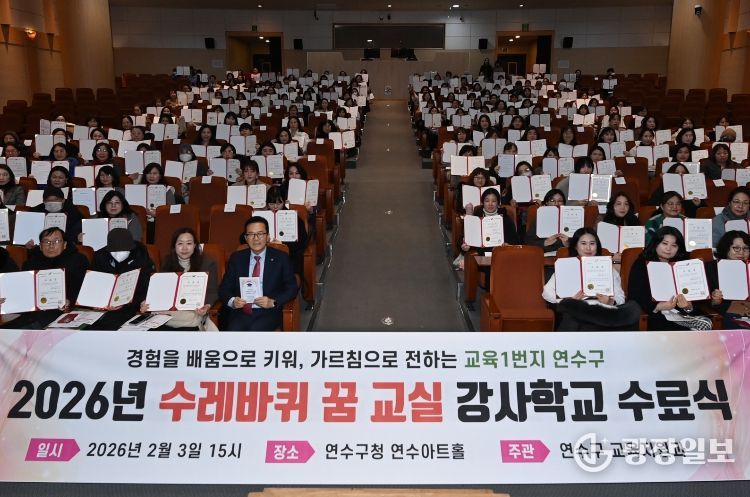 연수구, 수레바퀴 꿈 교실 강사학교 수료식 성료