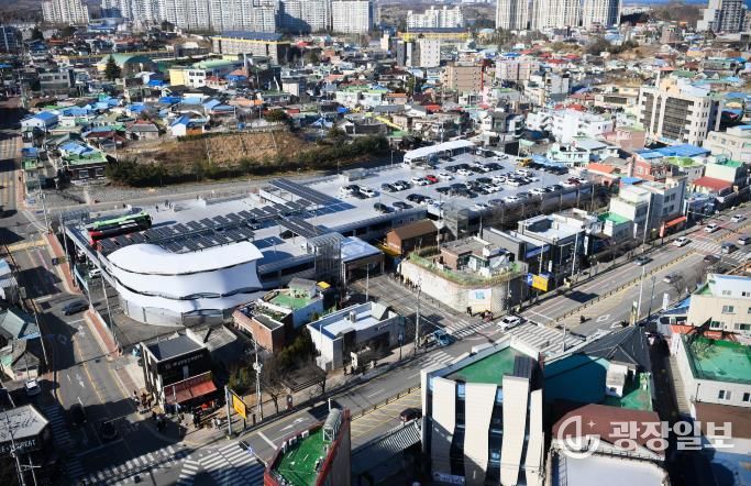 속초관광수산시장주차장 전경