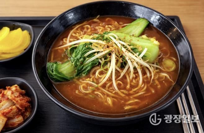 용인청경채 라면