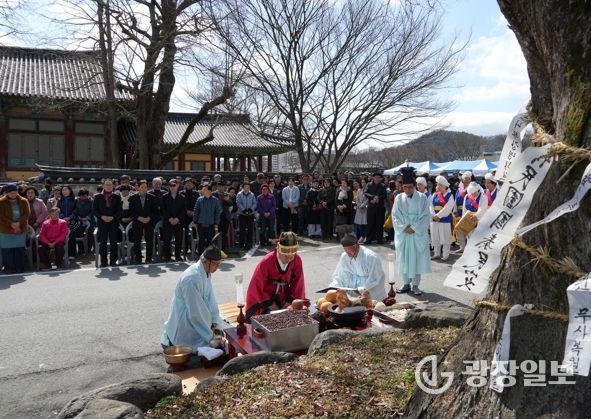 나주문화재단이 3일 나주읍성 사창거리 일원에서 ‘2026 나주읍성 사창거리 당산문화제’를 개최했다.