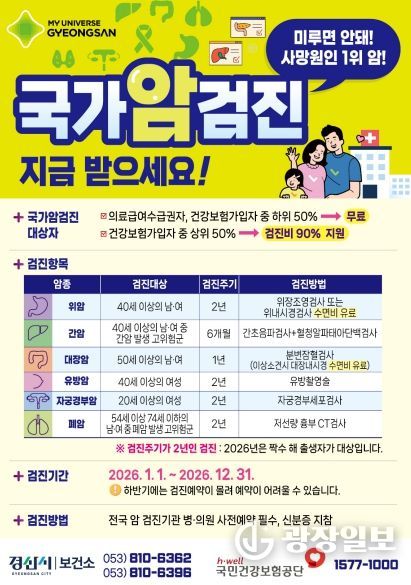 2026년 국가암검진사업 홍보자료