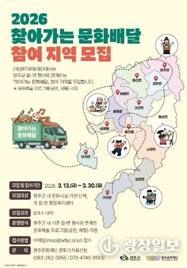 '2026 찾아가는 문화배달' 참여 지역 모집