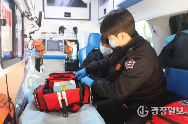 응급구조사 2급 양성반 구급차 동승실습