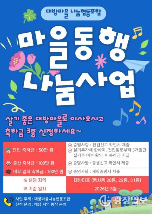 사천시 대방 굴항 도시재생사업지구, 대방마을나눔협동조합 ‘마을 동행 나눔사업’ 본격 시행